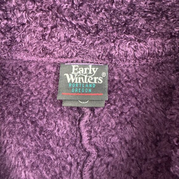 Early Winters Purple Textured Faux Fur/Fleece Full Zipper Jacket Women's Size XL - Picture 7 of 8